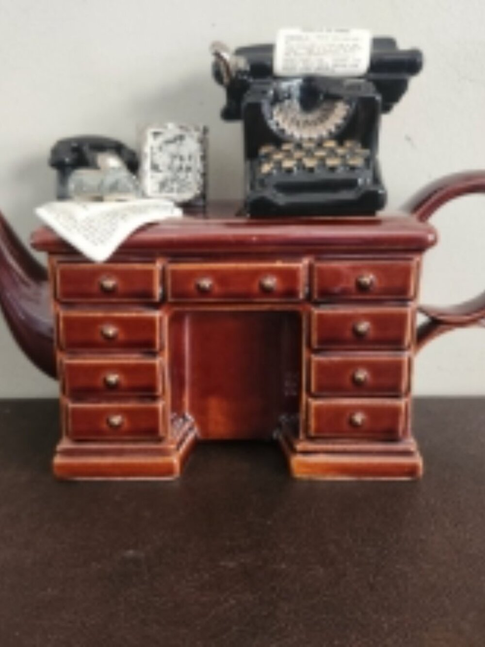 Vintage Paul Cardew Teapot Design Limited Edition "Crime Writer's Desk" NEW